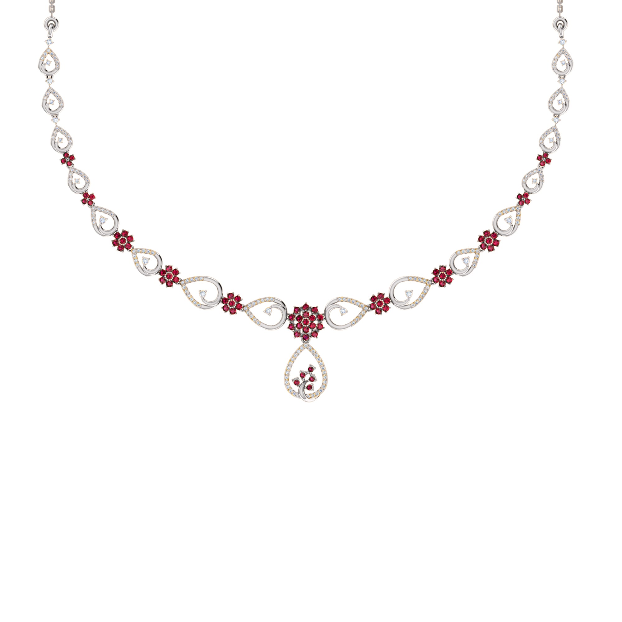 Collana affascinante con moissanite RKC 2.7 CT Argento 925 placcato oro rosa 14k Peso del prodotto 13,00 GM