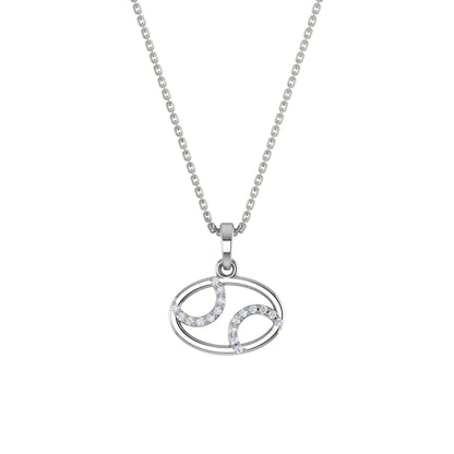 RKC Rose Gold Oval Shape Charming Pendant With Chain