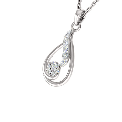 Ciondolo in moissanite da 0,40 ct in argento dorato RKC 925 con peso di 3,60 g e orecchino da 2,30 g con placcatura in oro giallo 14 carati