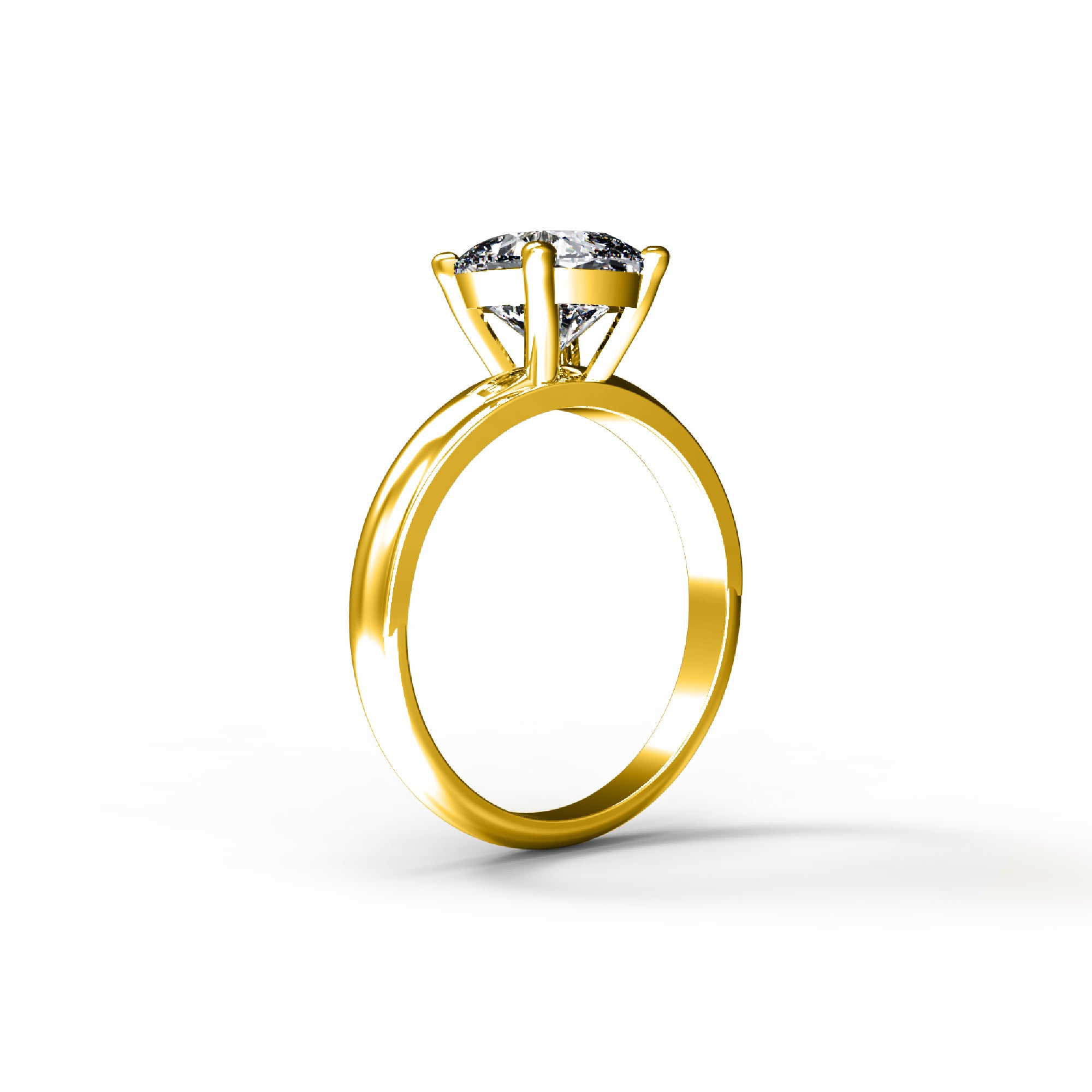 RKC Taglio cuscino Moissanite Solitaire Valentine Propose Anello Argento sterling 925 Oro rosa 14 carati su peso 3,60 g Larghezza 2,30 mm