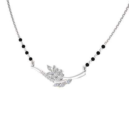 RKC 1 CT Moissanite Women Mangalsutra 925 Silver 14k Rose gold Plated Product Weight 3.80 GM Height 11.50 MM