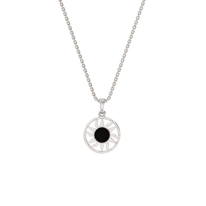 RKC Emaille-Sonnenanhänger, 925er Silberschmuck, 14 Karat Gelbgold vergoldet, Produktgewicht: 4,00 g, Höhe: 12,50 mm