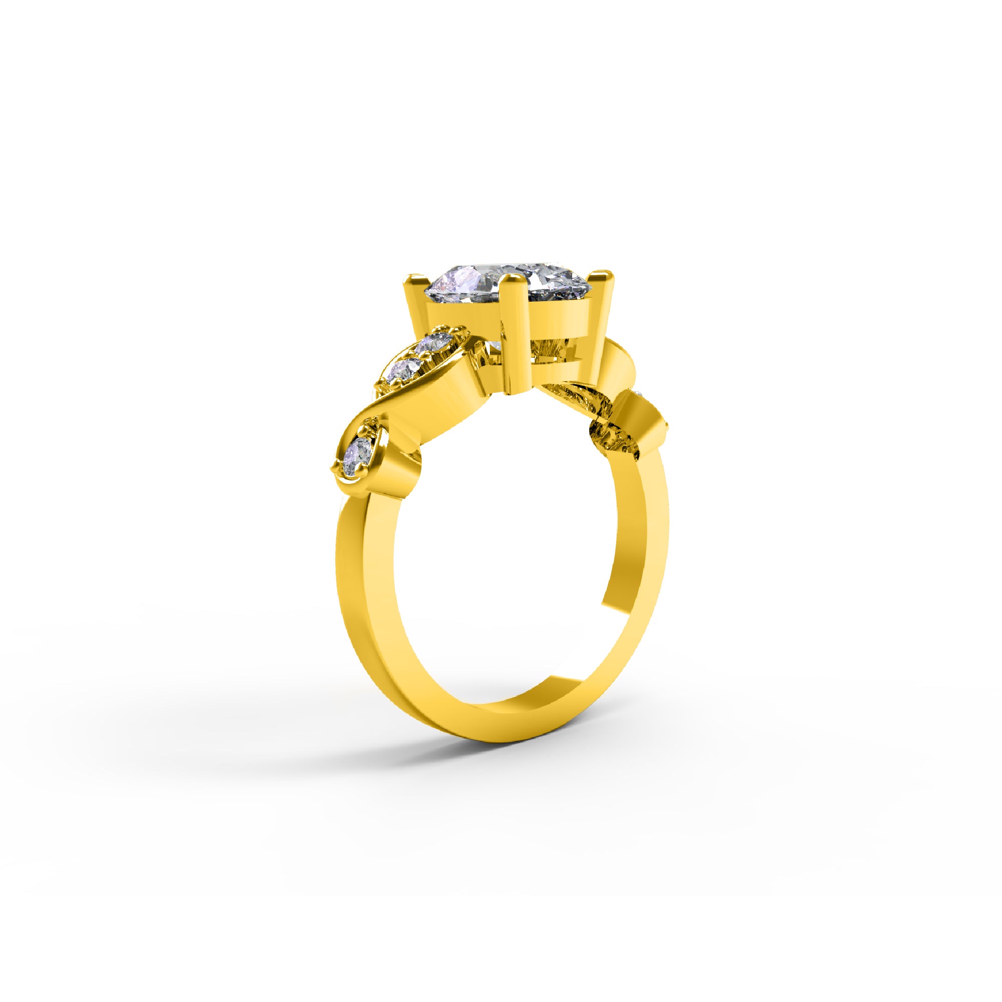 RKC Moissanit-Hochzeitstagsring im Ovalschliff, 925er Sterlingsilber, 14 Karat Gelbgold vergoldet, Gewicht 4,50 g, Breite 2,50 mm