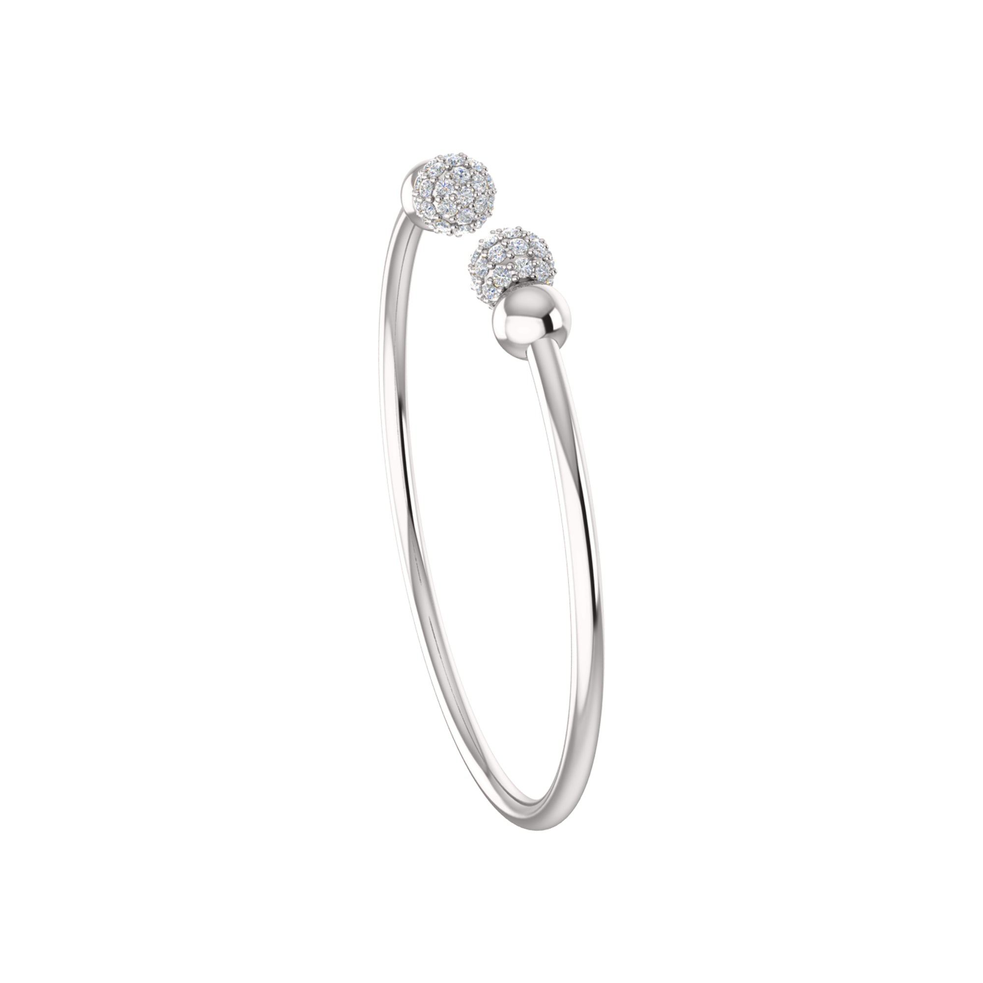 RKC Damen-Armreif aus 925er-Sterlingsilber, Karatgewicht: 1,08 CT, mit mehreren Edelsteinen, 14 Karat rosévergoldet, Produktgewicht: 10,00 GM, Höhe: 50,00 mm