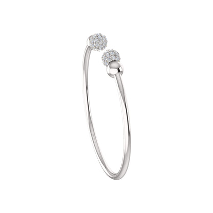 RKC Damen-Armreif aus 925er-Sterlingsilber, Karatgewicht: 1,08 CT, mit mehreren Edelsteinen, 14 Karat rosévergoldet, Produktgewicht: 10,00 GM, Höhe: 50,00 mm