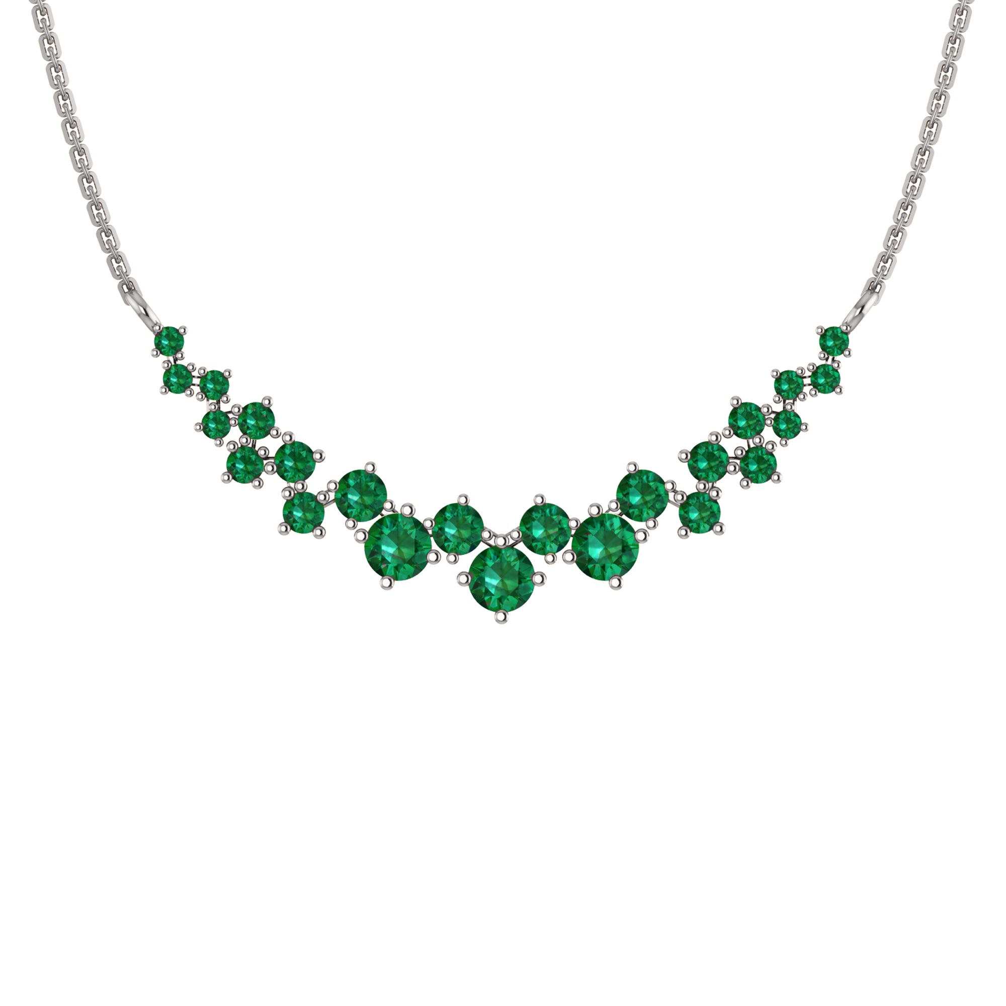Collana affascinante con moissanite RKC da 10,35 CT Argento 925 placcato oro rosa 14k Peso del prodotto 4,80 GM