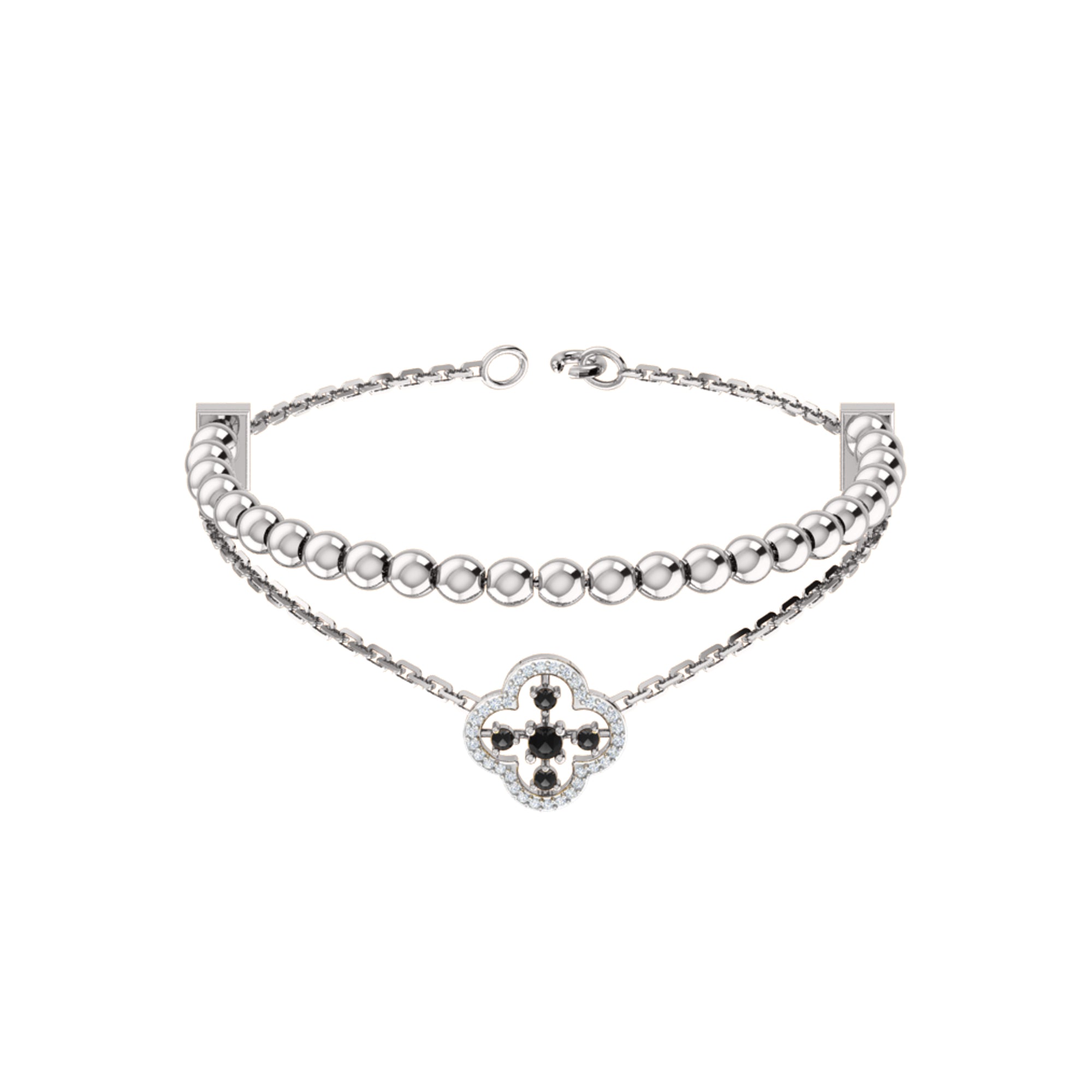 RKC Damen-Armband aus 925er-Sterlingsilber mit 0,39 Karat Moissanit, 14 Karat Gelbgold vergoldet, Gewicht 11,50 g