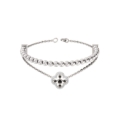 RKC Damen-Armband aus 925er-Sterlingsilber mit 0,39 Karat Moissanit, 14 Karat Gelbgold vergoldet, Gewicht 11,50 g