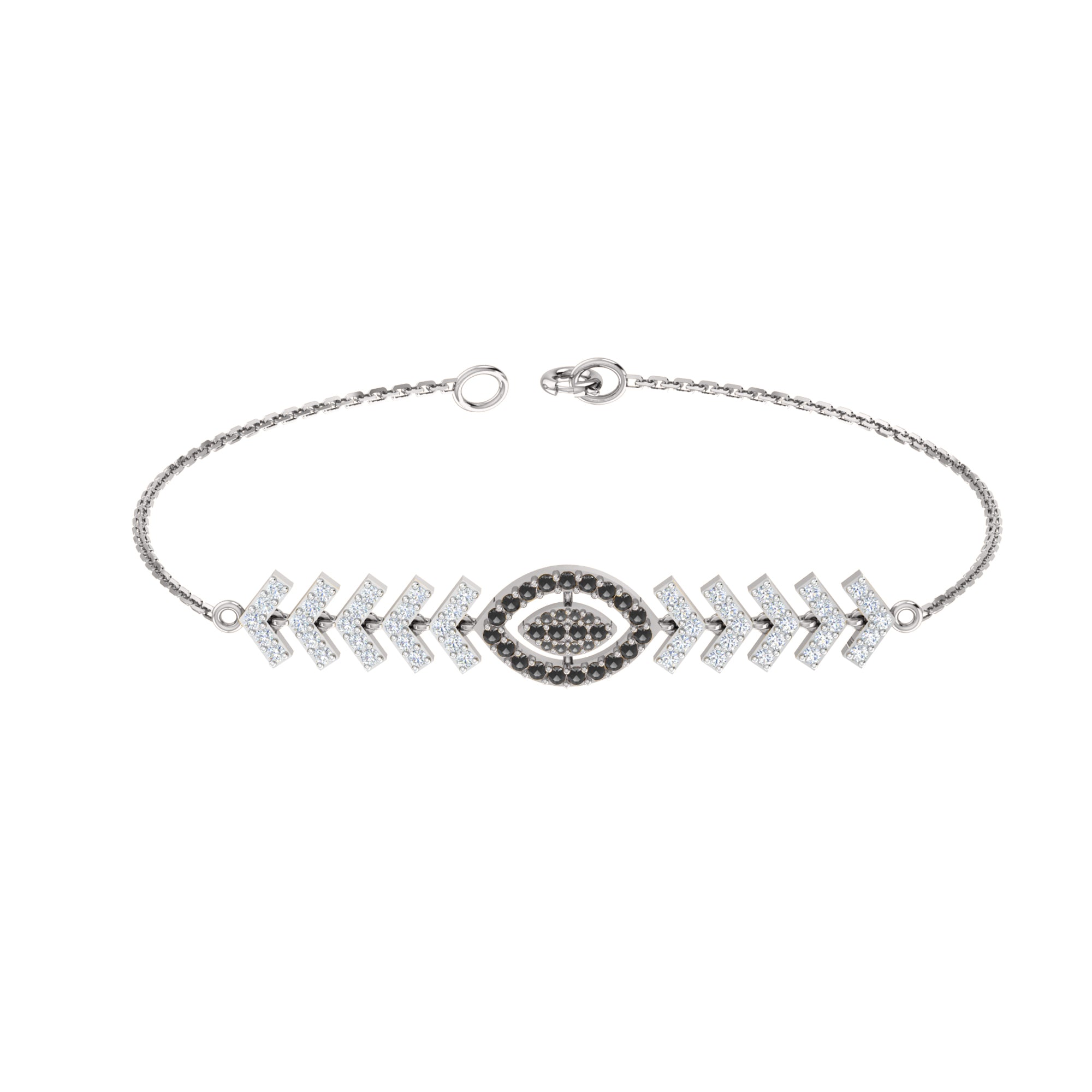 Pietra preziosa RKC in argento sterling 925 da 1,1 CT per bracciale da donna Placcato in oro giallo 14 carati Peso 6,00 GM