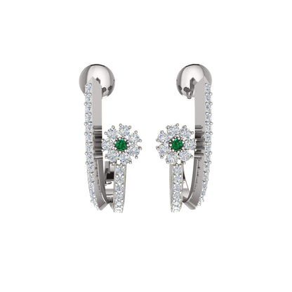 RKC 925 Sterling Silber Hoops & Huggies Ohrring Damenohrring 14 Karat Gelbgold über 3,20 WT, Höhe 20,00 mm