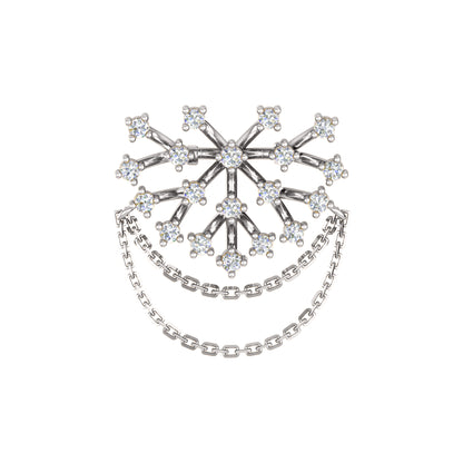 Spilla RKC Moissanite in argento sterling 925 placcata in oro giallo 14 carati Peso del prodotto 3,00 GM Altezza 23,00 MM