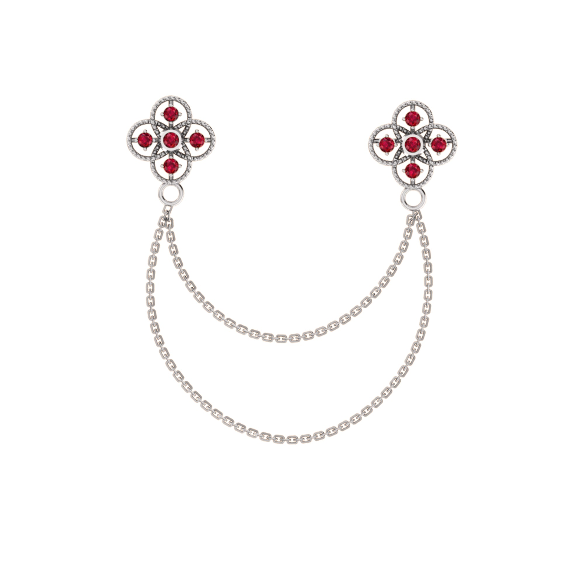 Spilla RKC Moissanite in argento sterling 925 placcata in oro rosa 14 carati Peso del prodotto 3,80 GM Altezza 17,40 MM