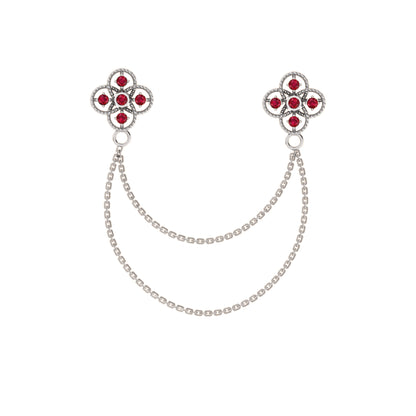 Spilla RKC Moissanite in argento sterling 925 placcata in oro rosa 14 carati Peso del prodotto 3,80 GM Altezza 17,40 MM