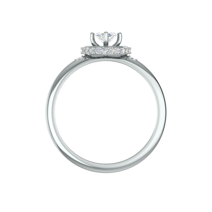 RKC Marquise-Moissanit-Halo-Verlobungsring, 925er Silber, Gelbgold vergoldet, für Damen, Gewicht 2 g