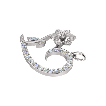 RKC Ciondolo a forma di cuore in moissanite da 0,36 ct, gioielli in argento 925, placcato in oro giallo 14 carati, peso 4,50 g, altezza 25,20 mm
