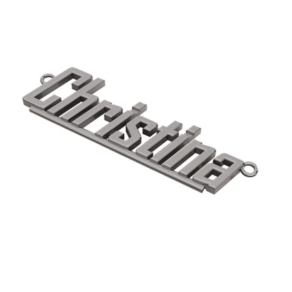 RKC-Anhänger mit individuellem Namen, 925er Sterlingsilber, 14 Karat Gelbgold vergoldet, Gewicht 4,30 g, Höhe 11,00 mm