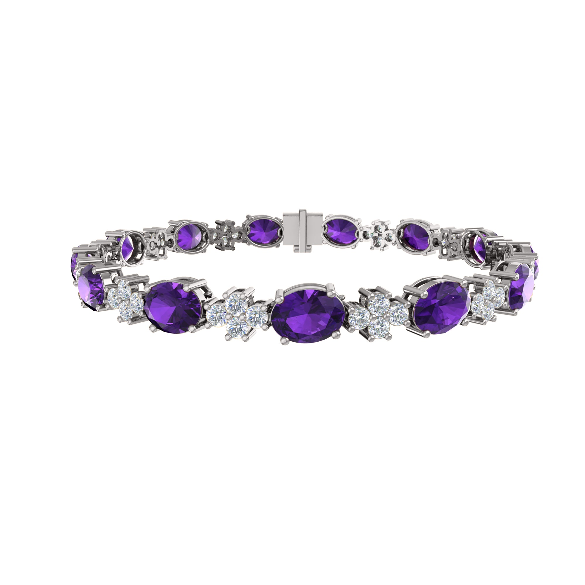 RKC 925 Sterling Silwer 19.37 CT Moissanite vir Vroue-armband 14K Geelvergulde Gewig 14.00 GM
