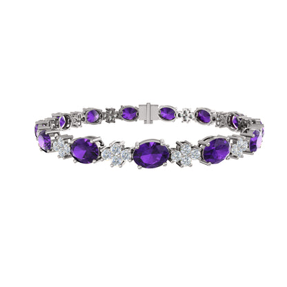 RKC 925 Sterling Silwer 19.37 CT Moissanite vir Vroue-armband 14K Geelvergulde Gewig 14.00 GM