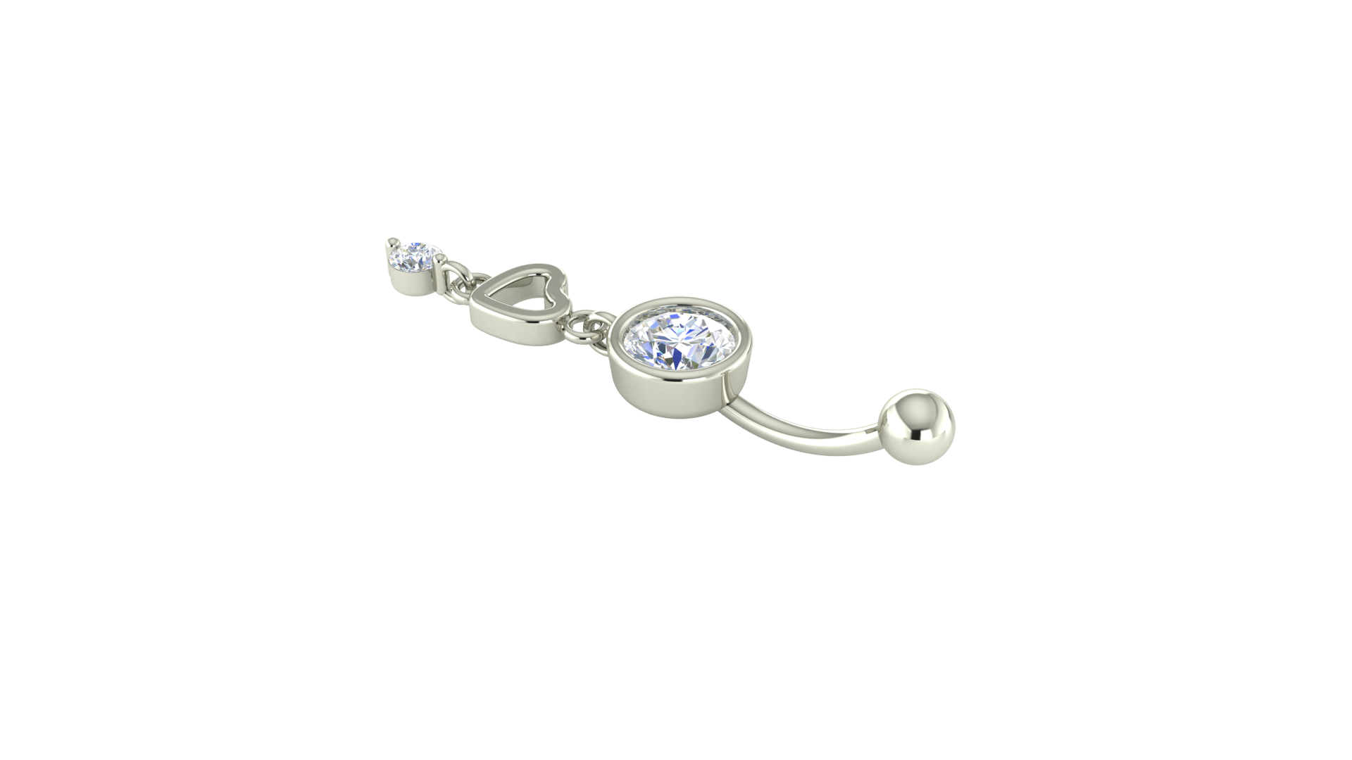 RKC JEWELRY Gioielli con ombelico da donna in argento sterling 925, placcato in oro giallo 14k, peso prodotto 1,10 g