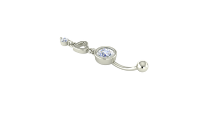 RKC JEWELRY Gioielli con ombelico da donna in argento sterling 925, placcato in oro giallo 14k, peso prodotto 1,10 g