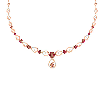 Collana affascinante con moissanite RKC 2.7 CT Argento 925 placcato oro rosa 14k Peso del prodotto 13,00 GM