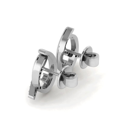 Orecchino da donna RKC in argento sterling 925 con piercing all'orecchio, rosa 14k, oltre 3,50 g, altezza 13,50 mm