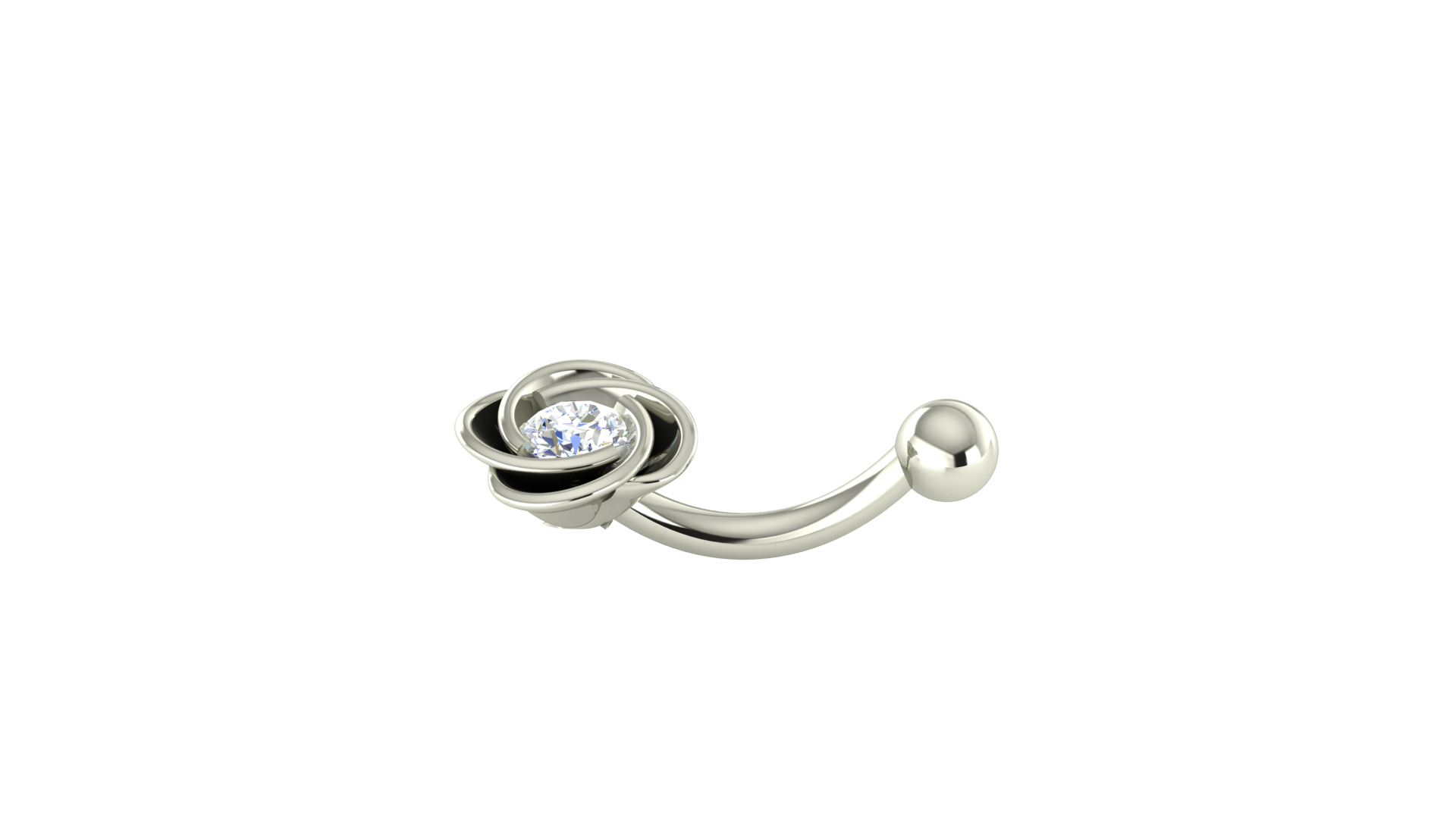 RKC JEWELRY Damen-Bauchnabelschmuck aus 925er Sterlingsilber, 14 Karat Gelbgold vergoldet, Produktgewicht: 1,00 g