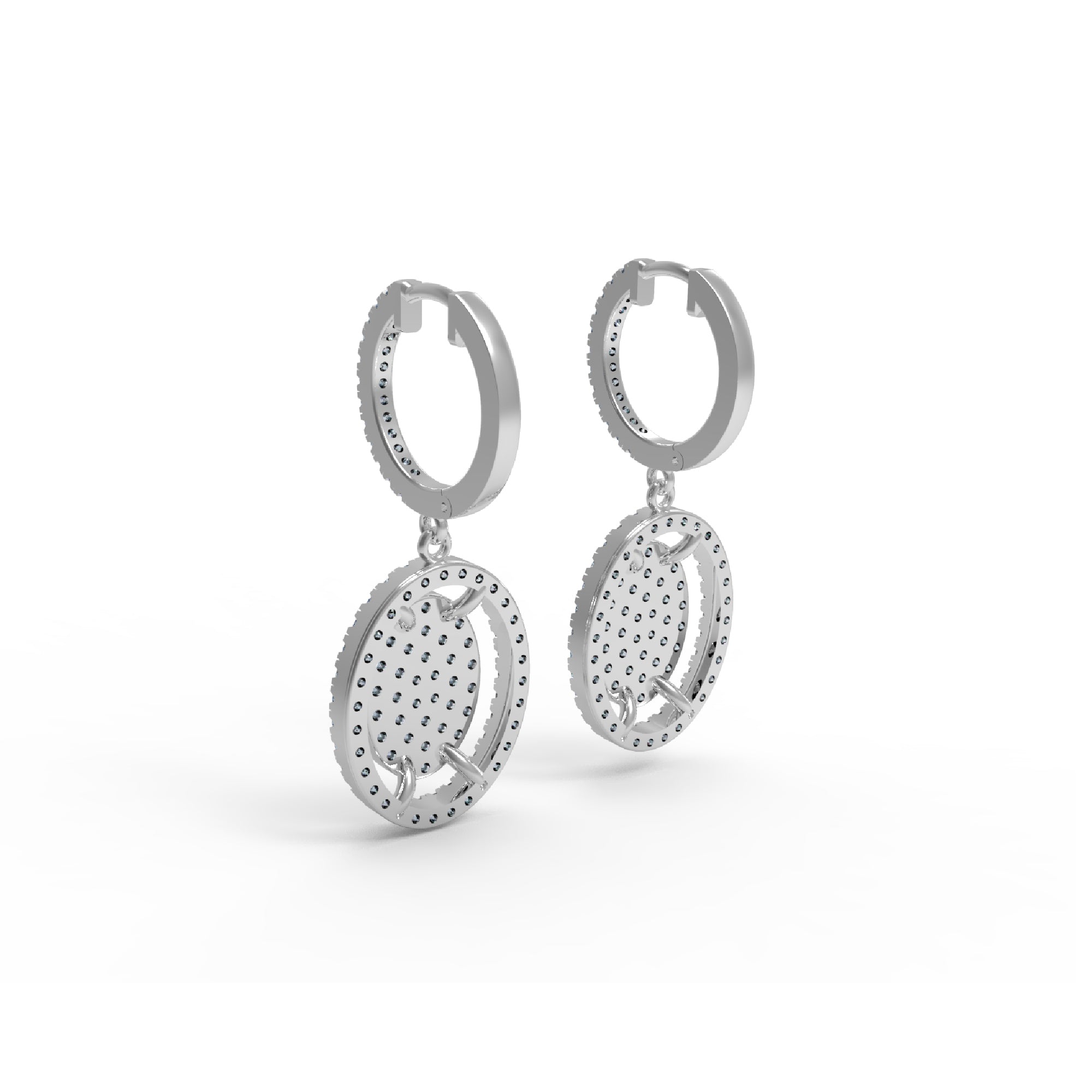 RKC 925 Sterling Silber Tropfen-Ohrhänger für Damen, 14 Karat Gelb, Gesamtgewicht 4,20 GM, Höhe 29,00 mm