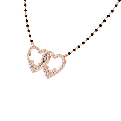 RKC Moissanite da 1,78 ct da donna Mangalsutra in argento 925 placcato in oro giallo 14k Peso del prodotto 6,00 g Altezza 20,00 mm