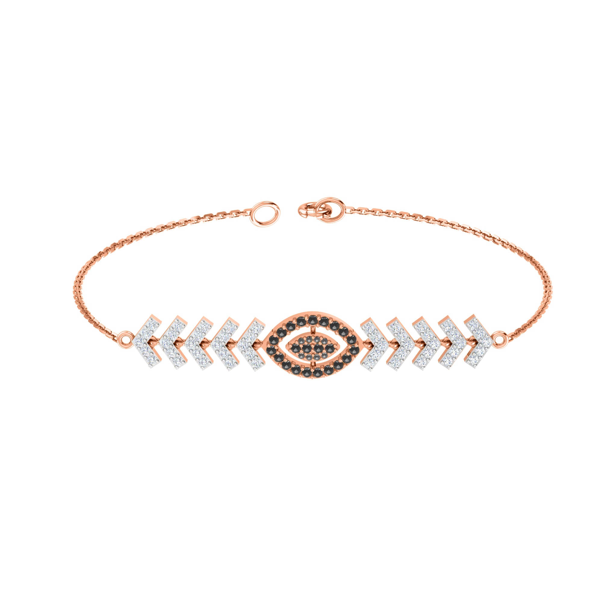 Pietra preziosa RKC in argento sterling 925 da 1,1 CT per bracciale da donna Placcato in oro giallo 14 carati Peso 6,00 GM