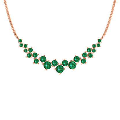 Collana affascinante con moissanite RKC da 10,35 CT Argento 925 placcato oro rosa 14k Peso del prodotto 4,80 GM