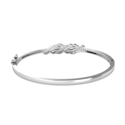 RKC Damen-Armreif aus 925er-Sterlingsilber mit 1,51 Karat Moissanit, 14 Karat Gelbgold vergoldet, Gewicht 11,50 g, Höhe 52,00 mm