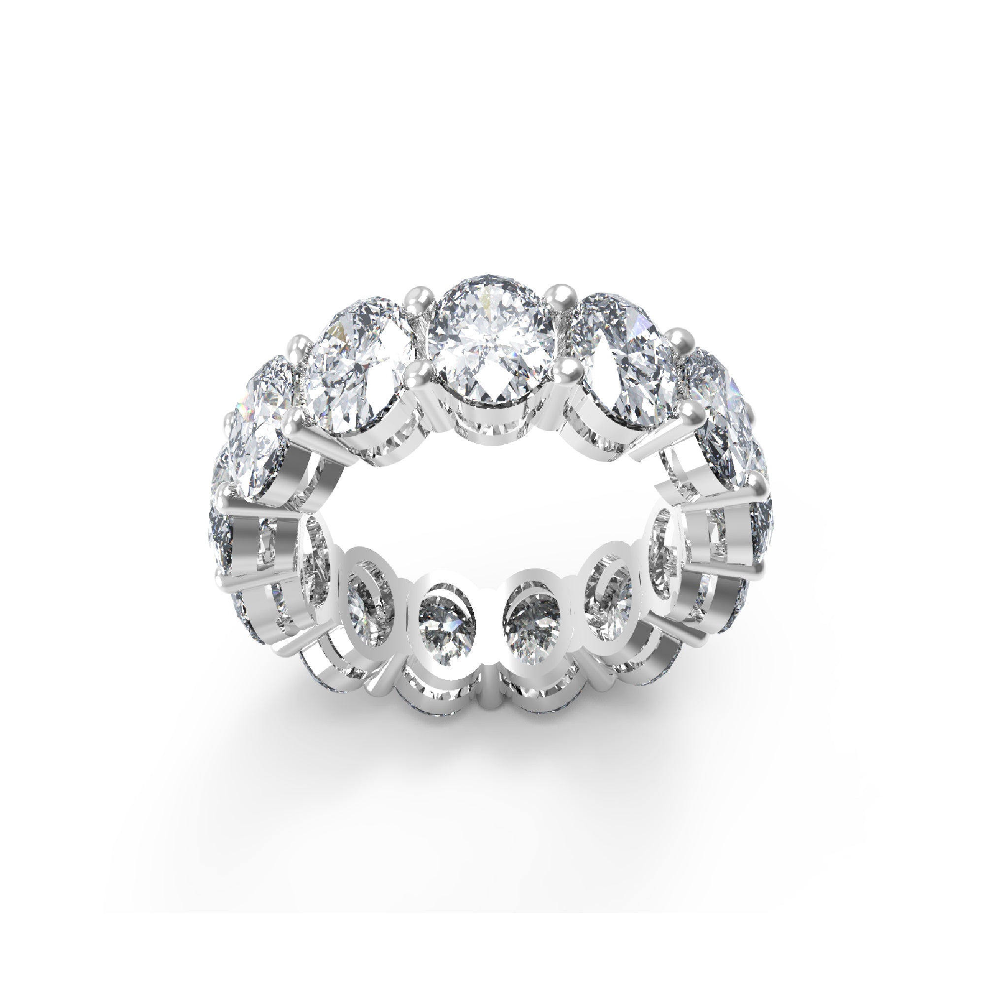 Anello di fidanzamento con moissanite taglio ovale RKC da 8,5 carati, argento 925, placcato oro giallo 14k, per donna, peso 4,40 g, larghezza 6 mm