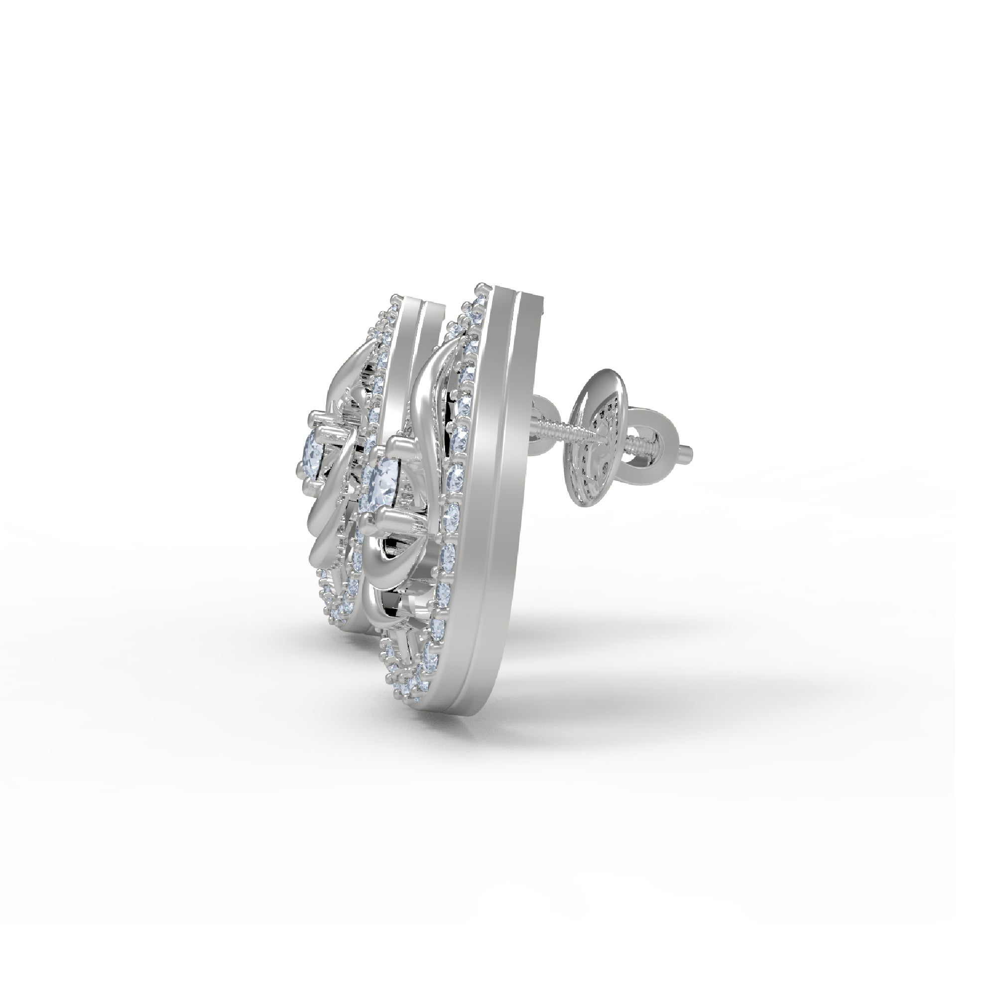 Orecchino da donna a forma di pera da donna in argento sterling RKC 925, giallo 14k, peso prodotto 2,60 GM, altezza pietra 12,80 mm
