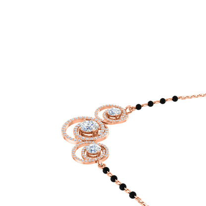 RKC 2,4 CT Moissanit Damen Mangalsutra 925 Silber 14k Gelbgold plattiert Produktgewicht 4,60 GM Höhe 18,00 MM