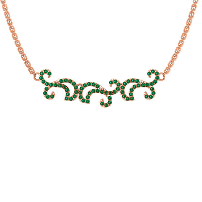 Collana affascinante con moissanite RKC 1.1 CT Argento 925 placcato oro rosa 14k Peso del prodotto 5,50 GM Altezza 11,00 MM