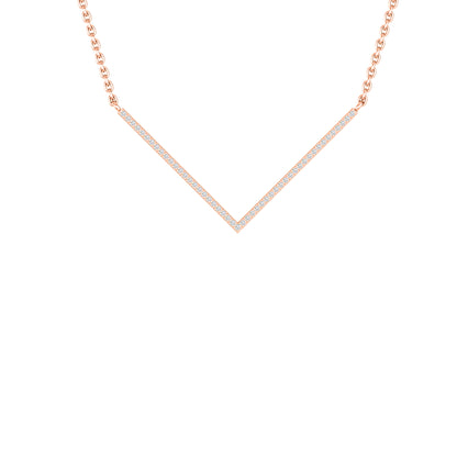 RKC 0,4 CT Moissanit Charm Halskette 925 Silber 14k Roségold vergoldet Produktgewicht 3,5 GM Höhe 24,00 MM