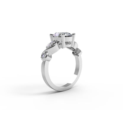 RKC Moissanit-Hochzeitstagsring im Ovalschliff, 925er Sterlingsilber, 14 Karat Gelbgold vergoldet, Gewicht 4,50 g, Breite 2,50 mm