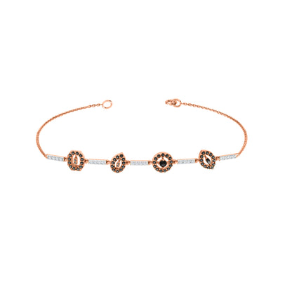 RKC Damenarmband aus 925er-Sterlingsilber, 1,16 Karat, 14 Karat Weißgold vergoldet, Gewicht 5,20 g, Höhe 81,30 mm