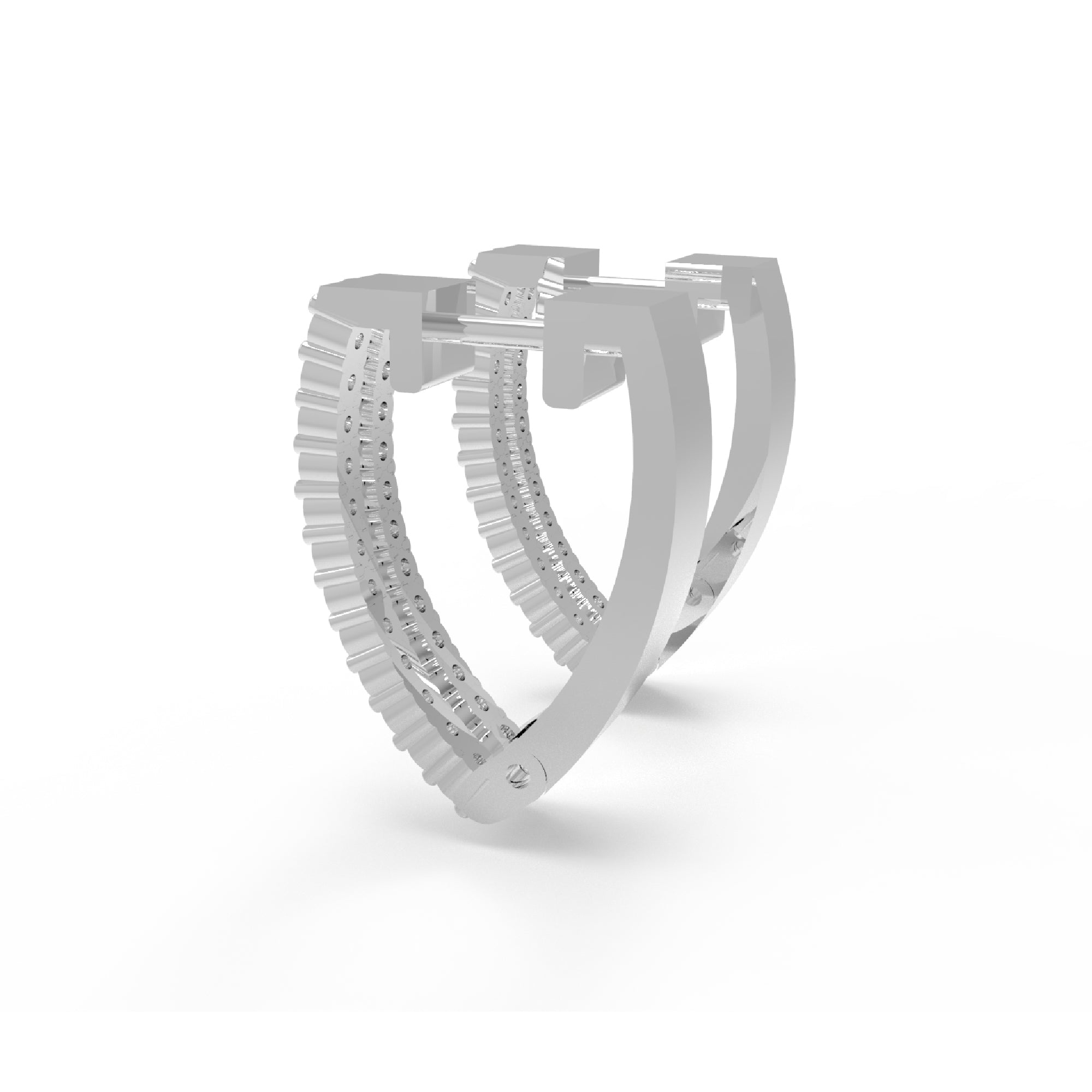 Orecchino da donna a cerchio a clip in argento sterling RKC 925 14k giallo sopra Peso del prodotto 4,00 GM Altezza 15,50 MM