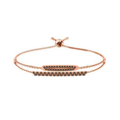 RKC Damen-Armband aus 925er-Sterlingsilber mit 0,81 Karat Moissanit, 14 Karat Gelbgold vergoldet, Gewicht 4,50 g, Höhe 36,85 mm