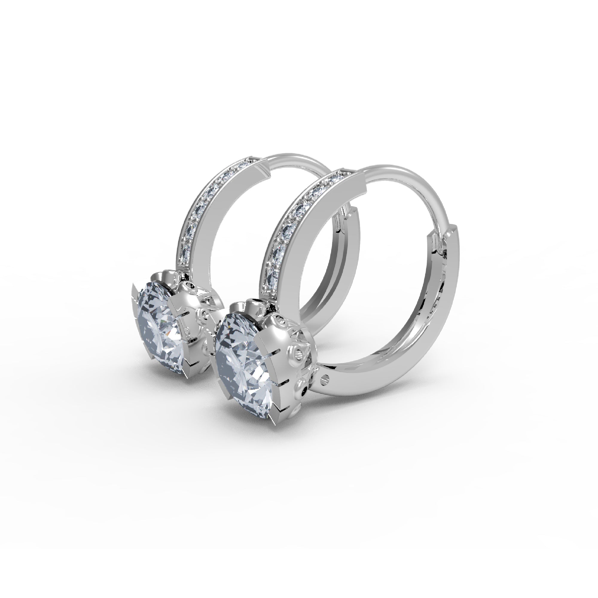 RKC Clip-On-Ohrring aus 925er-Sterlingsilber für Damen, 14 Karat Rose, Produktgewicht: 2,80 GM, Höhe: 14,00 mm