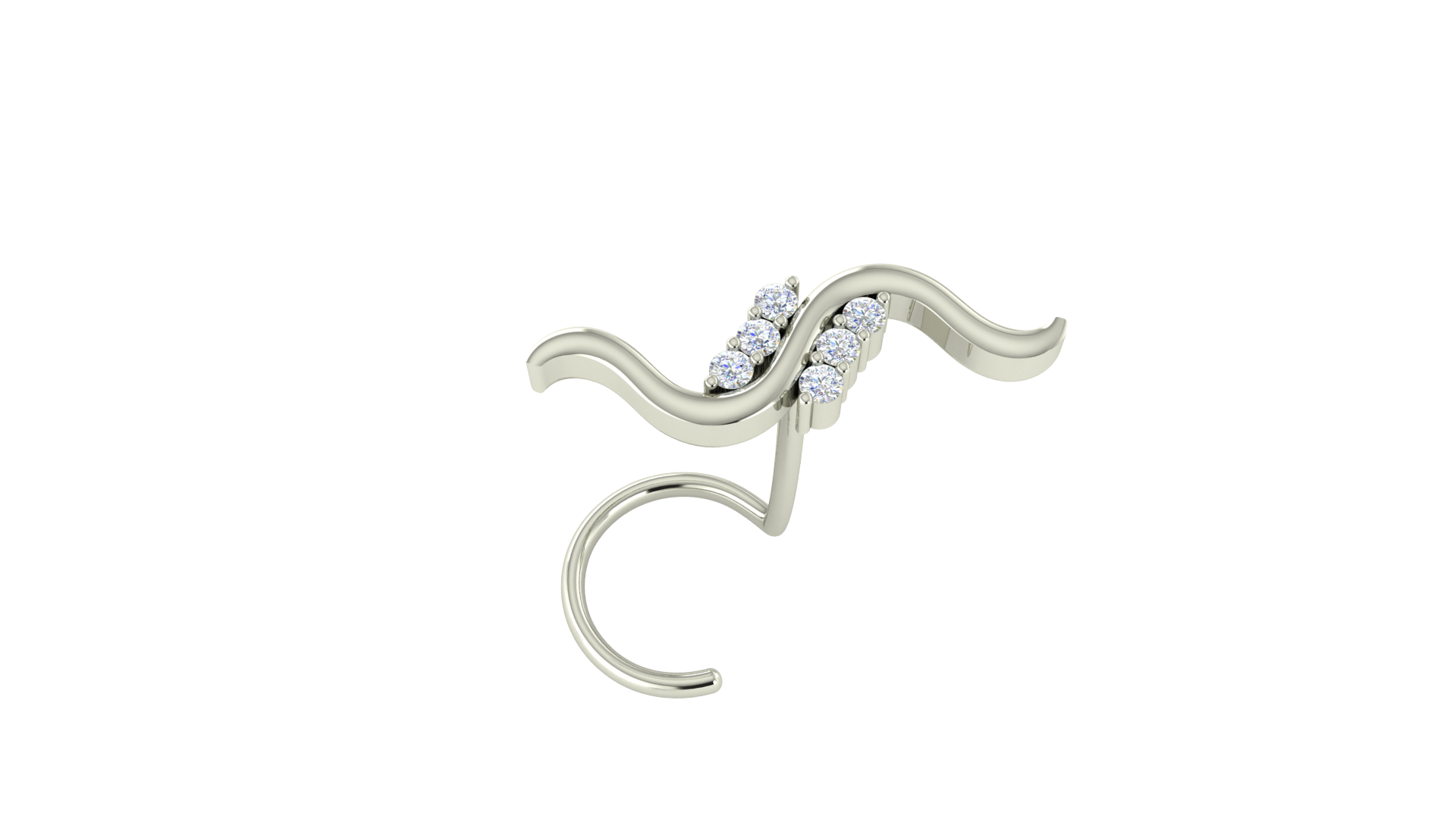 RKC JEWELRY Anello da naso delicato da donna in argento sterling 925 placcato in oro giallo 14k Peso 1,00 g