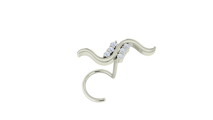 RKC JEWELRY Anello da naso delicato da donna in argento sterling 925 placcato in oro giallo 14k Peso 1,00 g
