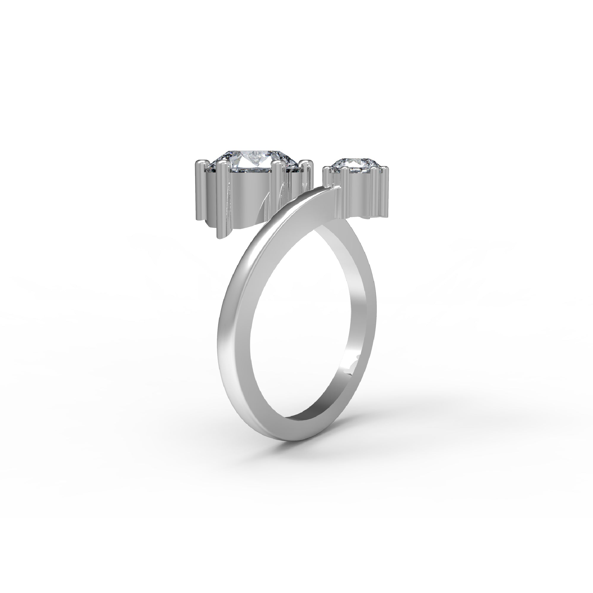 Anello di fidanzamento con moissanite a taglio rotondo RKC da 2,25 ct, argento 925, placcato in oro giallo 14k per peso da donna 3,8 g e 1,70 mm