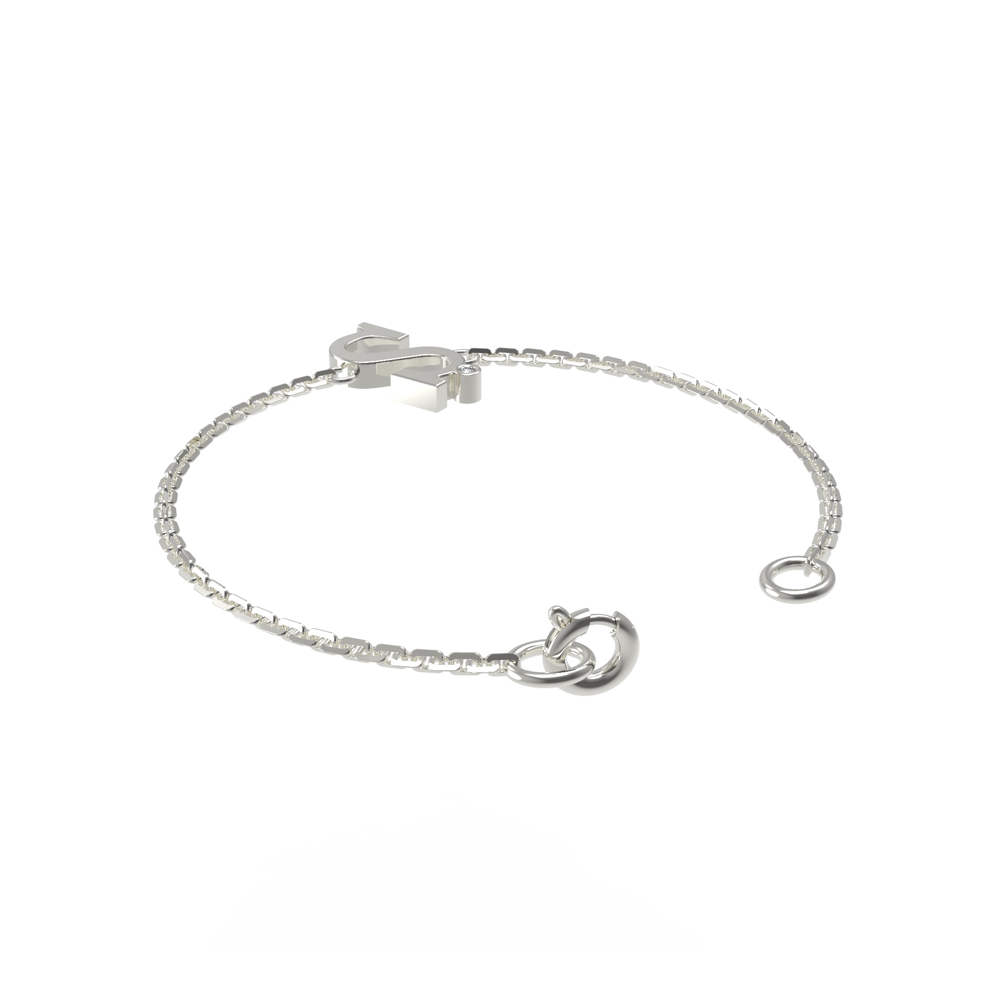 RKC Damenarmband aus 925er-Sterlingsilber mit einem Karatgewicht von 0,01 Karat, 14 Karat Rosévergoldung, Produktgewicht 2,90 GM