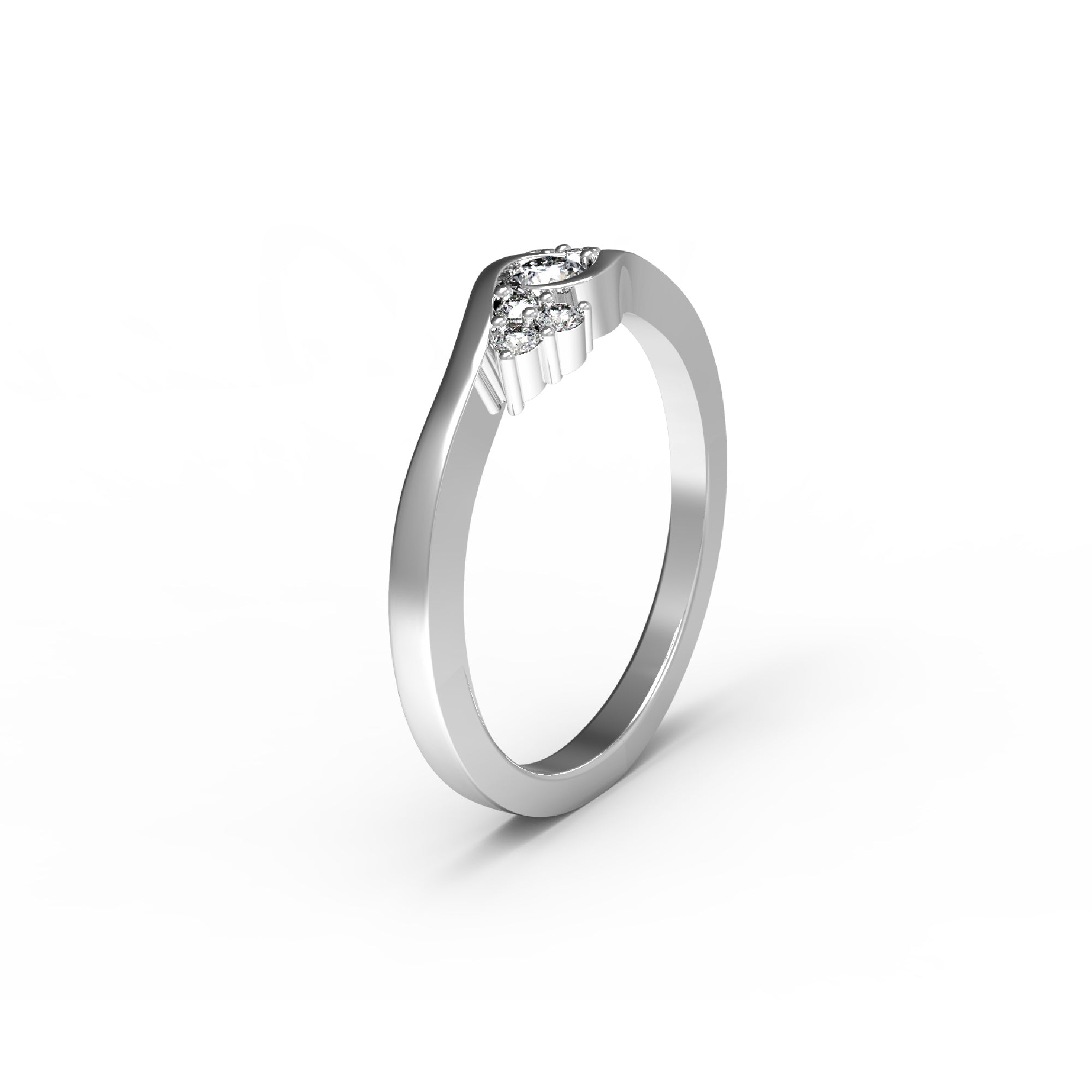 RKC Moissanit-Verlobungsring für Damen, vergoldetes 925er-Silber, 14 Karat Roségold vergoldet, Gewicht 2 g, Breite 1,80 mm