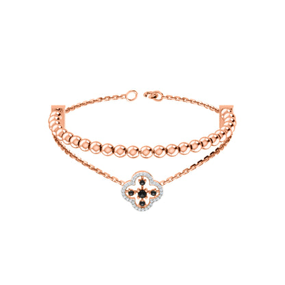RKC Damen-Armband aus 925er-Sterlingsilber mit 0,39 Karat Moissanit, 14 Karat Gelbgold vergoldet, Gewicht 11,50 g