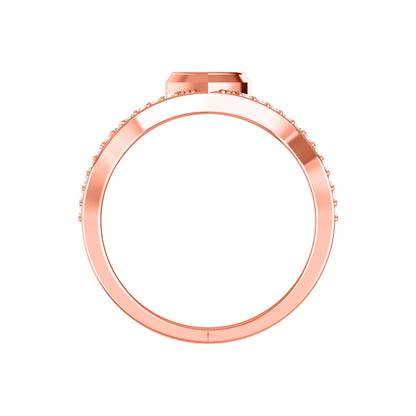 RKC Herz-Moissanit-Verlobungsring, 925er Silber, 14 Karat Weißgold vergoldet, für Damen, Gewicht 3,50 g