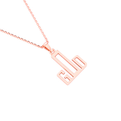 RKC GOD Initial Name 14k Yellow/Rose/White Gold Plated Pendant Necklace Weight 3.5 Gm And Length 22mm